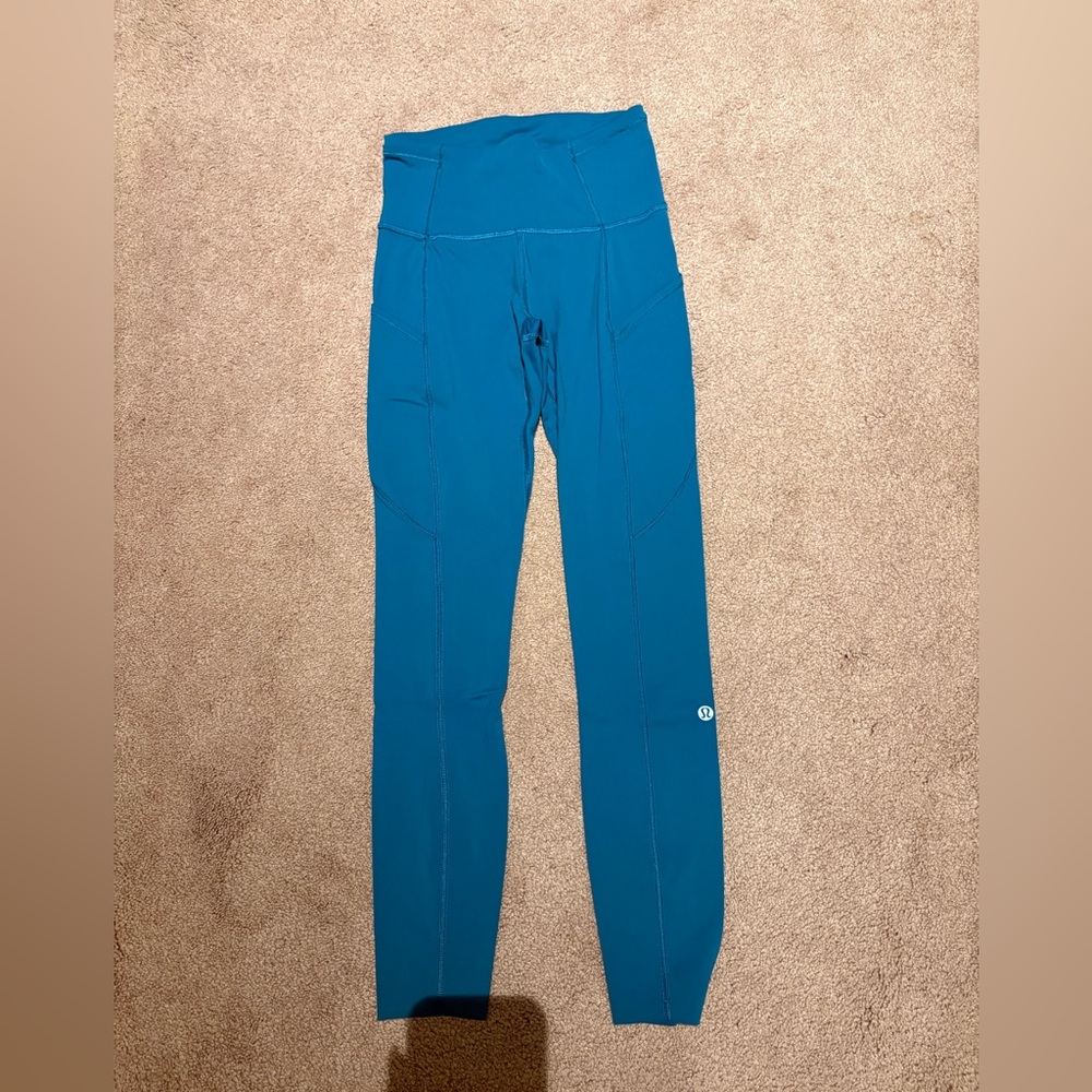 Lululemon Athletica Teal Leggings size 2 - Picture 2 of 6